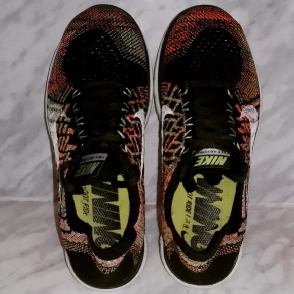 Nike Free 4.0 Flyknit Black Multi-Color Womens Running shoes Size 6 - Picture 6 of 7